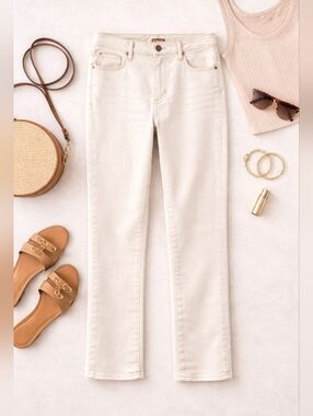 Talbots Cream Straight-Leg Jeans – Size 4